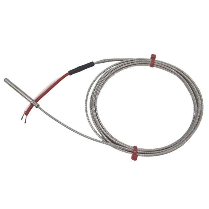 Termocoppia con messa a terra fabbricata in tubo di acciaio inox, cavo intrecciato in acciaio inox in fibra di vetro - Tipo K JIS - diametro 4,76 mm