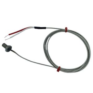 Termocoppia a bullone, cavo intrecciato in acciaio inox in fibra di vetro - Tipo JIS K- Passo filettatura M8x1mm - Dimensione bullone 25mm