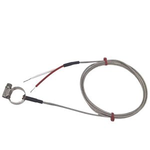 Termocoppia per superficie del tubo, treccia in acciaio inox in fibra di vetro - JIS tipo K- per tubi di diametro 13-20 mm