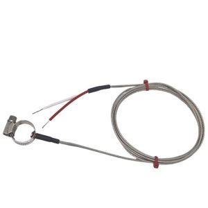 Termocoppia per superficie del tubo, treccia in acciaio inox in fibra di vetro - JIS tipo K- per tubi di diametro 22-30 mm